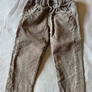 Kids Gray Corduroy Pants- 2T